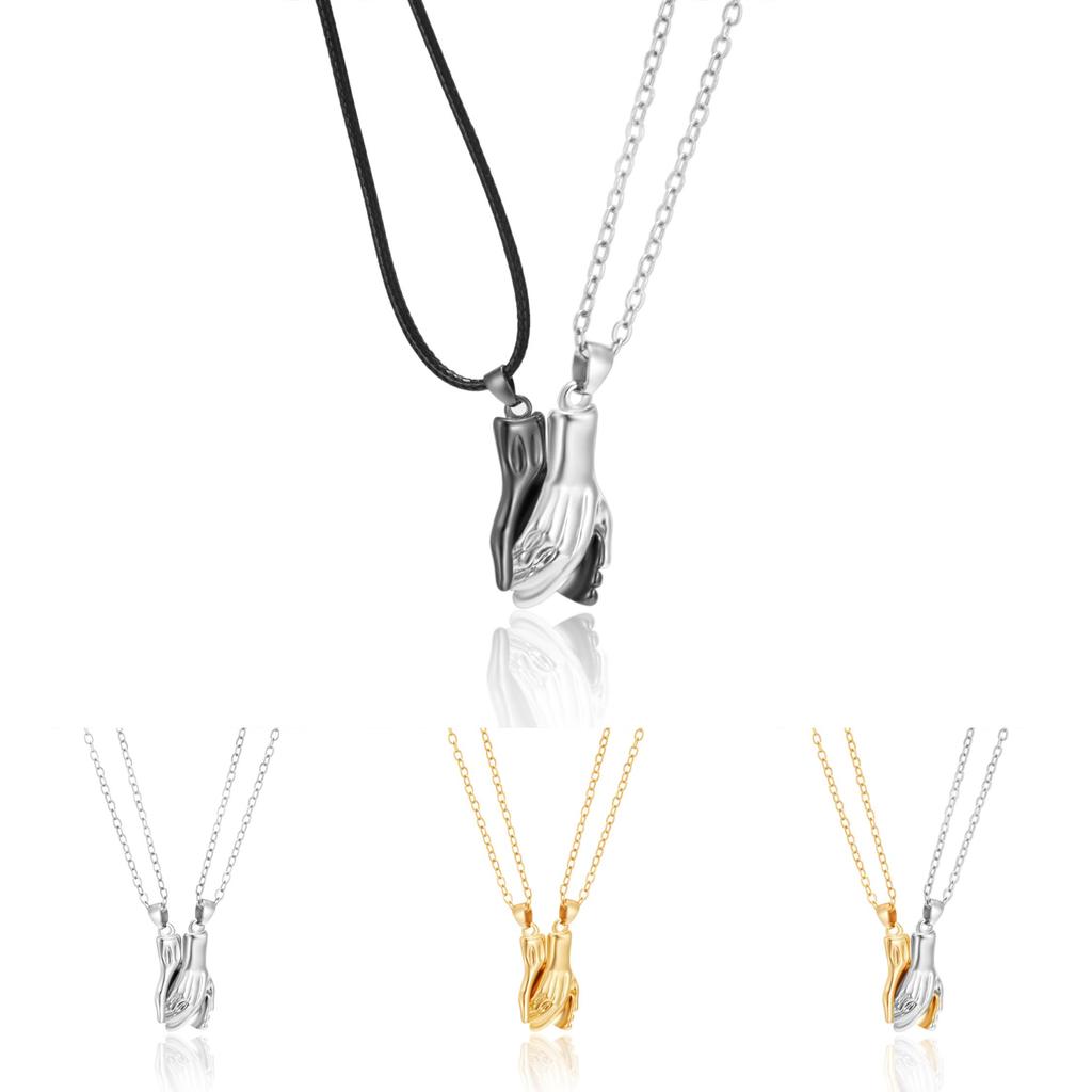 Couple Necklace Magnetic Locking Chain With Alloy Material For Romantic Gift