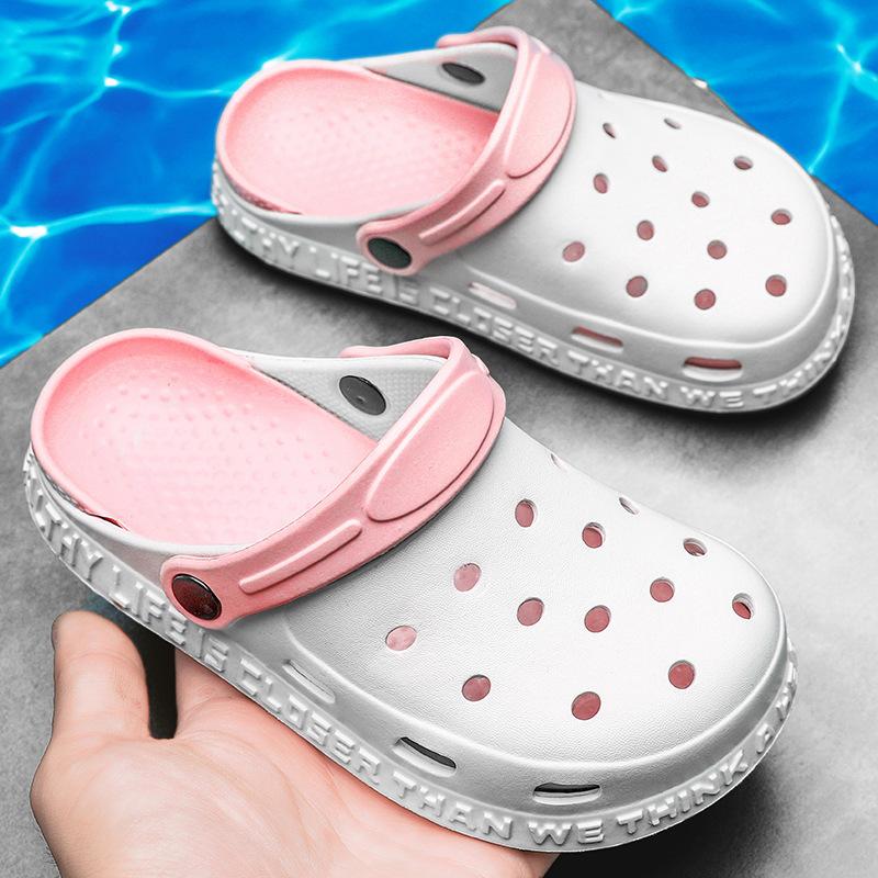 Children's hole shoes summer non-slip children's home medium and older children's soft soles spring and autumn boys sandals girls indoor slippers