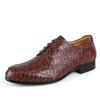 Crocodile Pattern Mens Dress Shoes Genuine Leather Formal Footwear Luxury Elegant Casual Business Shoes Punk Style Oxford Shoes