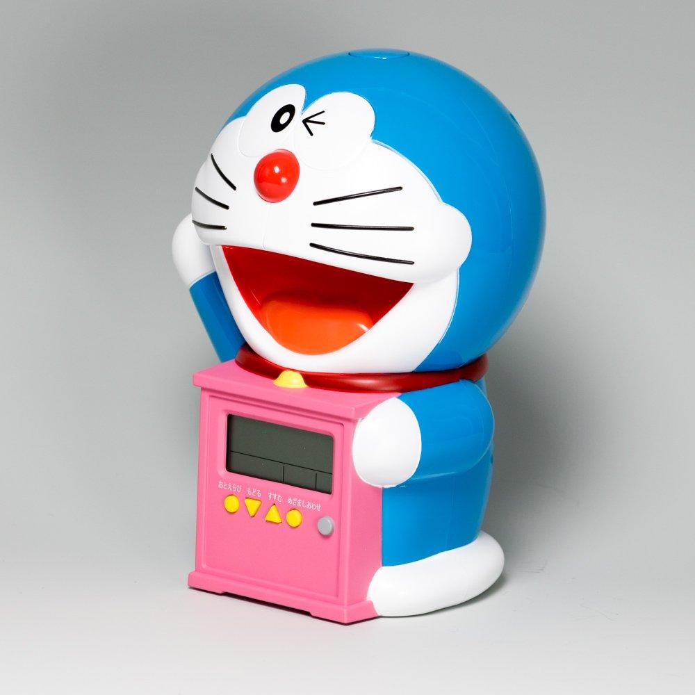 Seiko Clock Alarm Table Character Talking Temperature Blue Clock, Clock, Doraemon, Alarm, Digital, Display, JF374A,