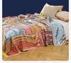 100% Cotton Blanket, Impression Town, Four-Layer Gauze Sheet, Reversible Sheet