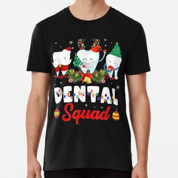 Dentist Christmas Dental Squad Funny Christm S To 5XL Made In the AU/USA T-Shirt