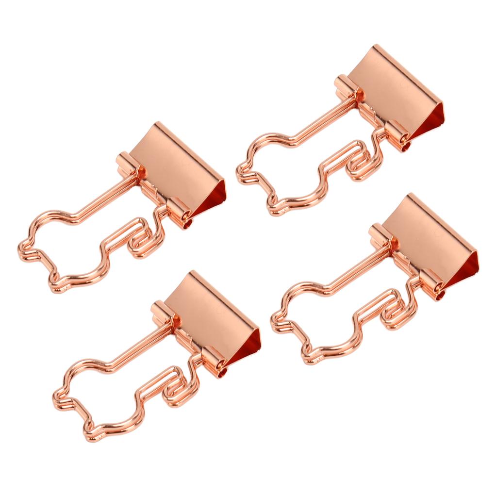 100 Pcs  Clips Metal Hollow Cat Shape  Gold Small  Clips for Office Documents Certif