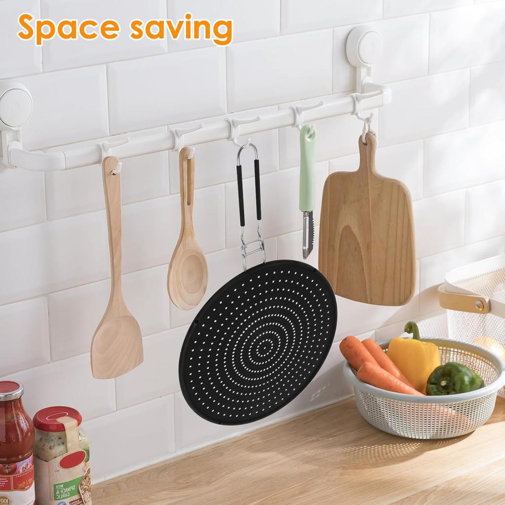 2Pcs Mesh Splatter Screen Silicone Frying Pan Screen Effective Pan Splatter Guard Easy To Clean Oil Splatter Screen Safe Reliable Splatter Screen