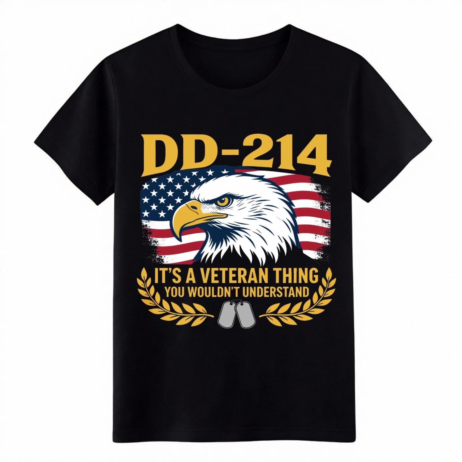 Unisex DD-214 It s A Veteran Thing You Wouldn t Understand Eagle Flag T-Shirt XL