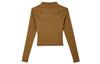 Zenvy Regular T-Shirt Damen Hellbritisches Umbra/Weiß FN3023-281