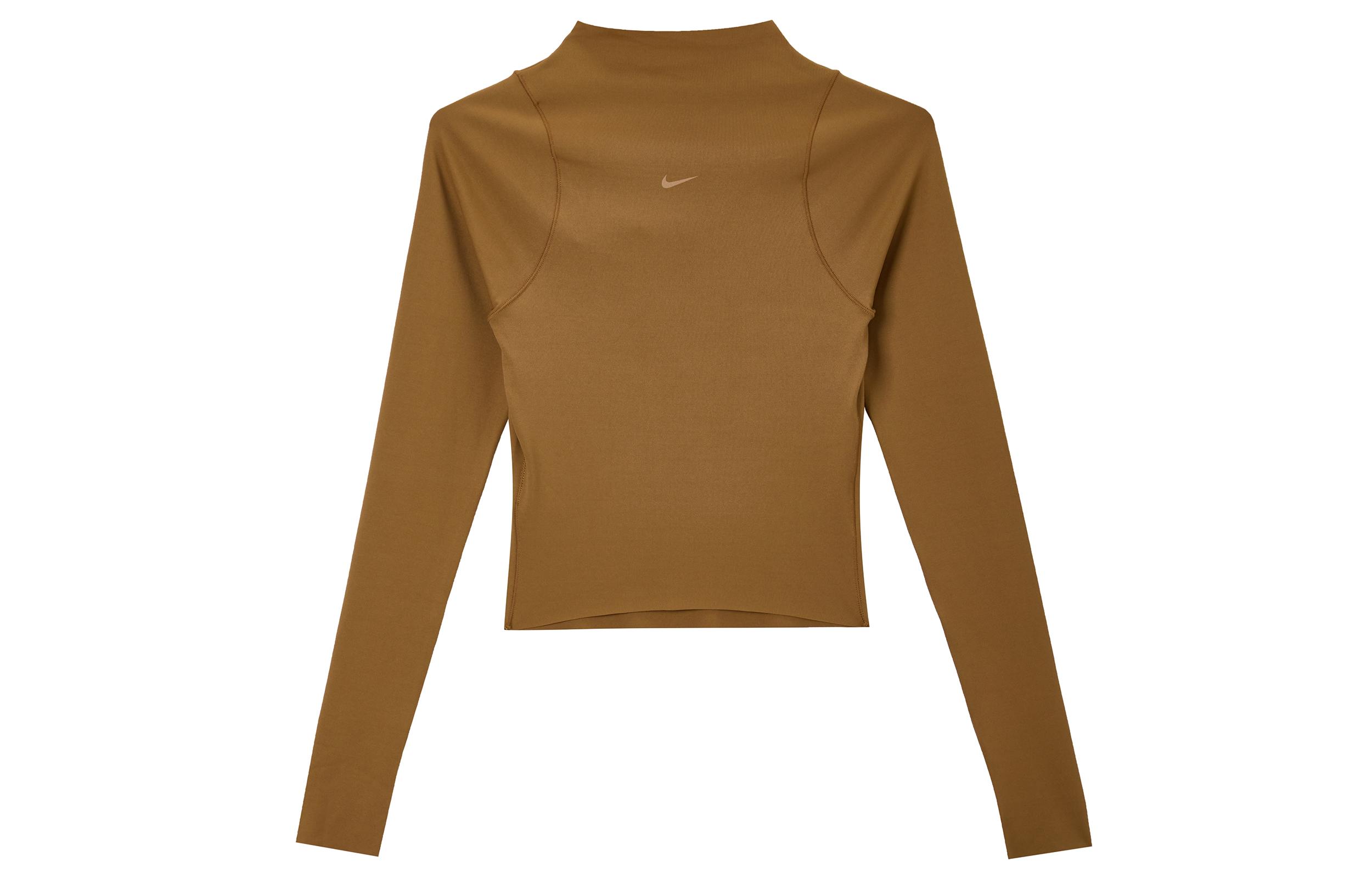 Nike Zenvy Regular T Shirt Women s Light British Umber/White FN3023-281 XL