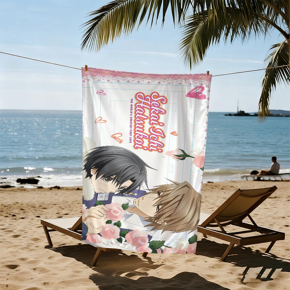 Anime S-Sekai-ichi H-hatsukoi Towel Beach Quick Dry Soft Pool Towels Gift for Travel Gym Shower Camping sports