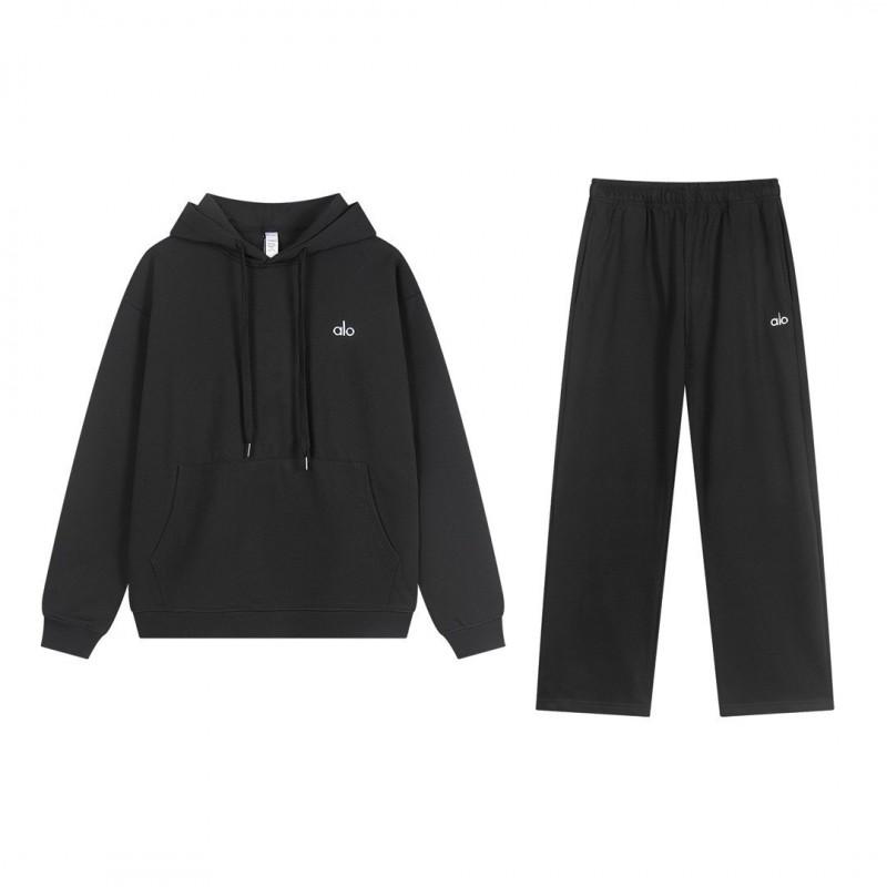 Unisex Winter Hooded Sweatshirt Set Casual Sportswear Oversized Pullover Tracksuit Korean Style