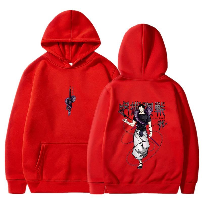 Jujutsu Kaisen Anime Hoodies Fushiguro Toji Print Hoodie Unisex Pullover Men Vintage Graphic Hoody Oversize Clothing