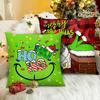 4PCS Christmas Happy Throw Pillow Cover, 18 X 18 Inch, Winter Holiday Cushion Cover Sofa Decor