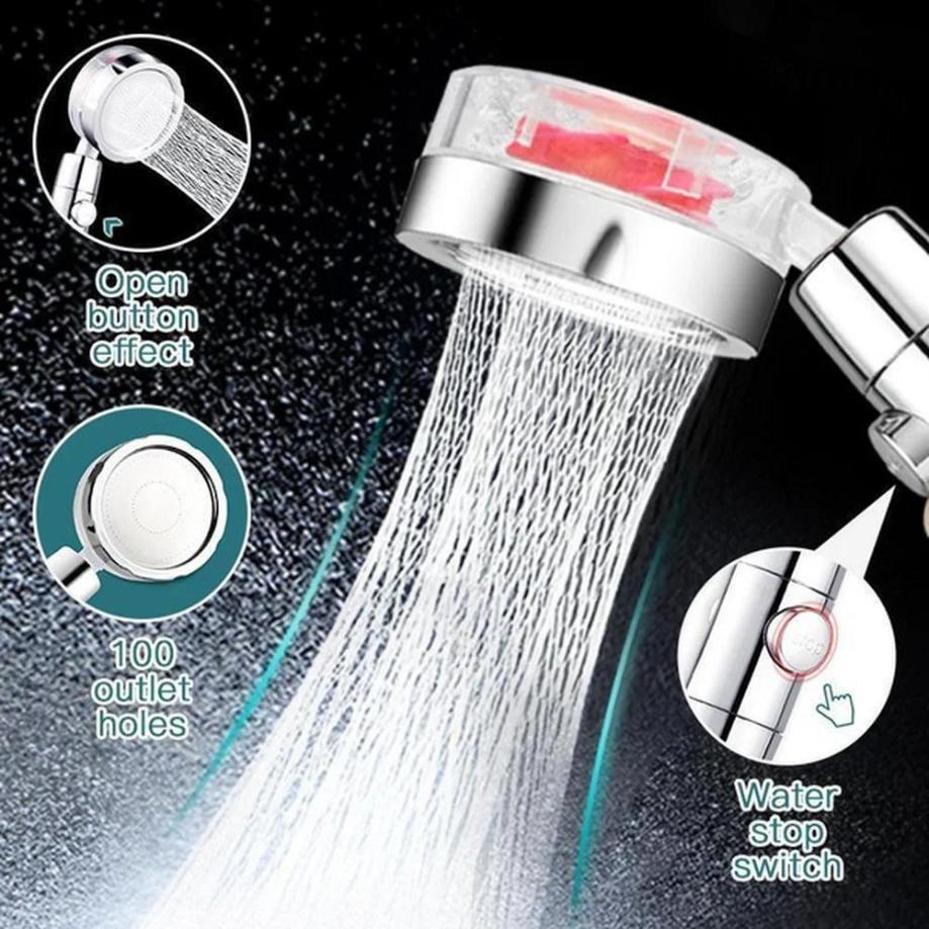 1 Pcs High Pressure Shower Head Handheld Water Saving Massage Spray With 360 Rotated Rainfall For Bath Fan