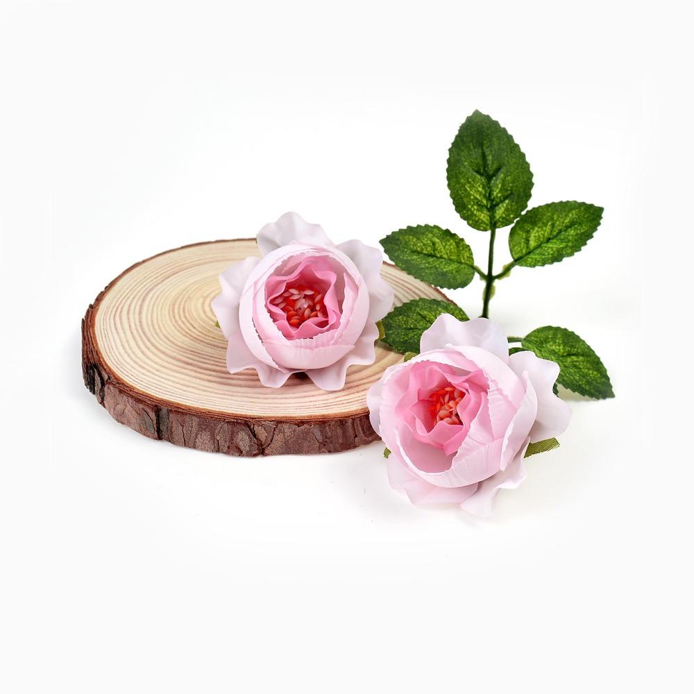 10/20PCs Rose Artificial Flowers 4cm Silk Fake Flower for Home Decor Wedding Party Decoration Wreath DIY Handicraft Accessories