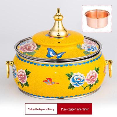 DM Cloisonné Copper Electric Hotpot