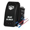 Waterproof White LED Rocker Switch for Light Bar Spot Lights 5P/7P ON-OFF-ON 12V/24V Heavy Duty for Car Boat Truck SUV 4x4 Hilux