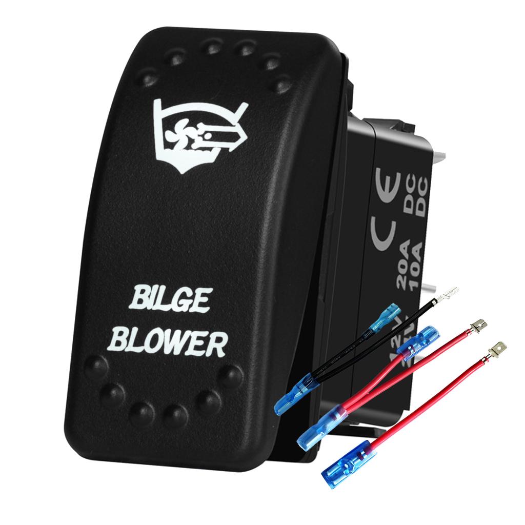 Waterproof White LED Rocker Switch for Light Bar Spot Lights 5P/7P ON-OFF-ON 12V/24V Heavy Duty for Car Boat Truck SUV 4x4 Hilux