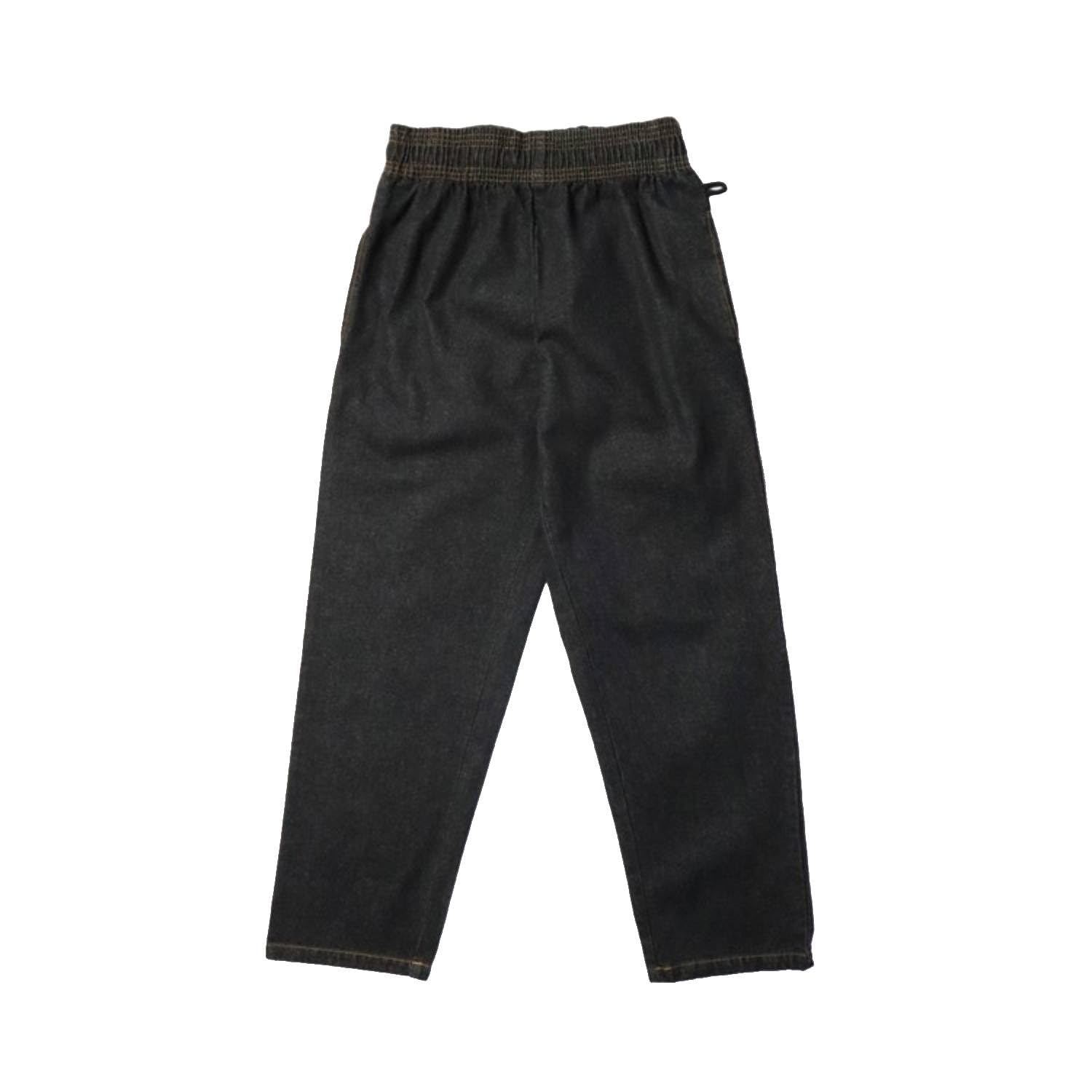 COOKMAN Chef Long Denim Size Medium Pants, Semi-Wide, Pants, Black, 231-23887,