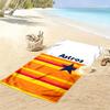 Astros Star with Orange Stripes Design Patterned beach towel quick dry perfect for travel outdoor sports jogging the beach and swimming