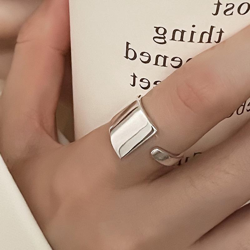 

Кольцо из стерлингового серебра 925 пробы с неровным жемчугом - Женское стильное минималистичное кольцо с открытым дизайном Adjustable Open