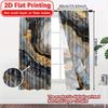 Flat Printing Golden Veins Popular Curtains Drapes Versatile Durable Polyester All Perfect Set Of 2 Made