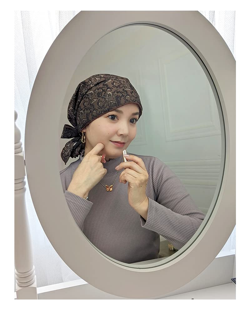 MY Medical Care Bandana Organic Cotton Chain Free Hair Free Gift Wrapping [KISS LIFE] Hat, Hat, Type, Paisley, Cute, Stylish, 100% -Drape- Pattern,