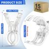 15pcs Transparent Balloon Arch Clips with Metal Spring Large Clamps For Birthday Decoration Accessories