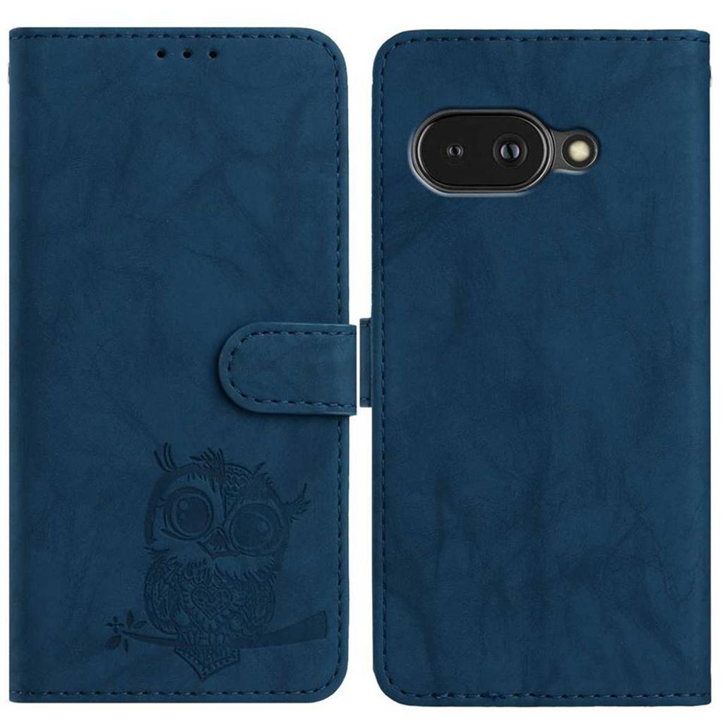 8-Color Owl Embossed Pattern Flip Card Design Wallet Case for Google Pixel 6,Pixel 7,Pixel 8,Pixel 9,Pixel 10 series...