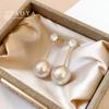 Elegant Simplicity Flashing Zirconia Pearl Dangle Earrings for Women and Girls Trendy Accessory for Weddings And Parties Jewelry
