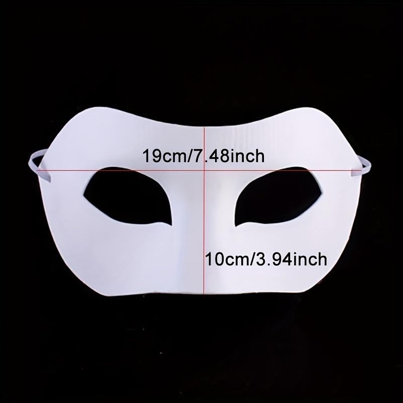 4 Pcs White Hand-Painted Halloween Face Masks Embryo Colored DIY Childrens Decorative Set