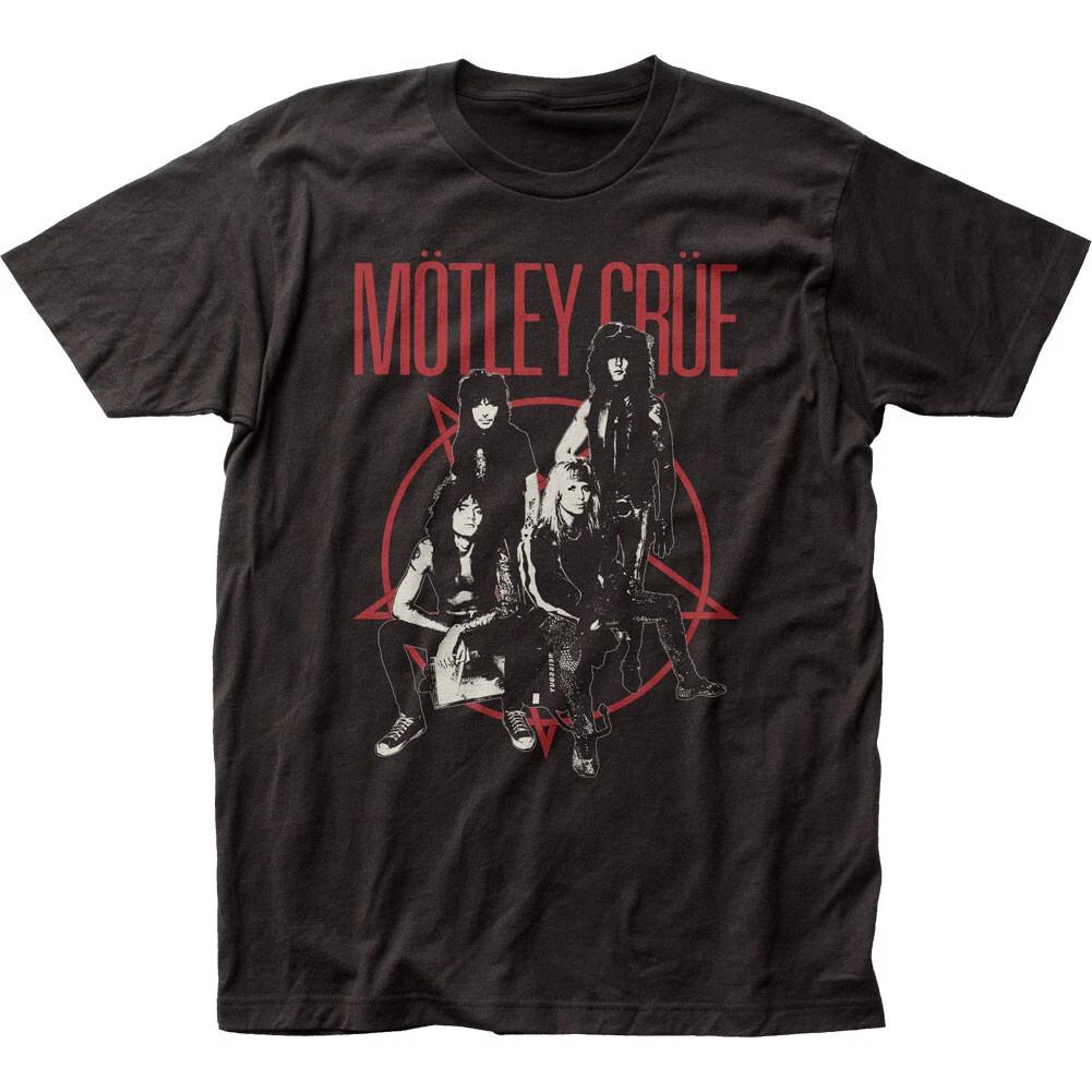 Motley Crue Group T Shirt Mens Rock And Roll Music Classic Band Tee New Black