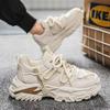 Men's Shoes 2025 Summer New Mesh Versatile High-end Casual Shoes Youth Sports Platform Dad Shoes
