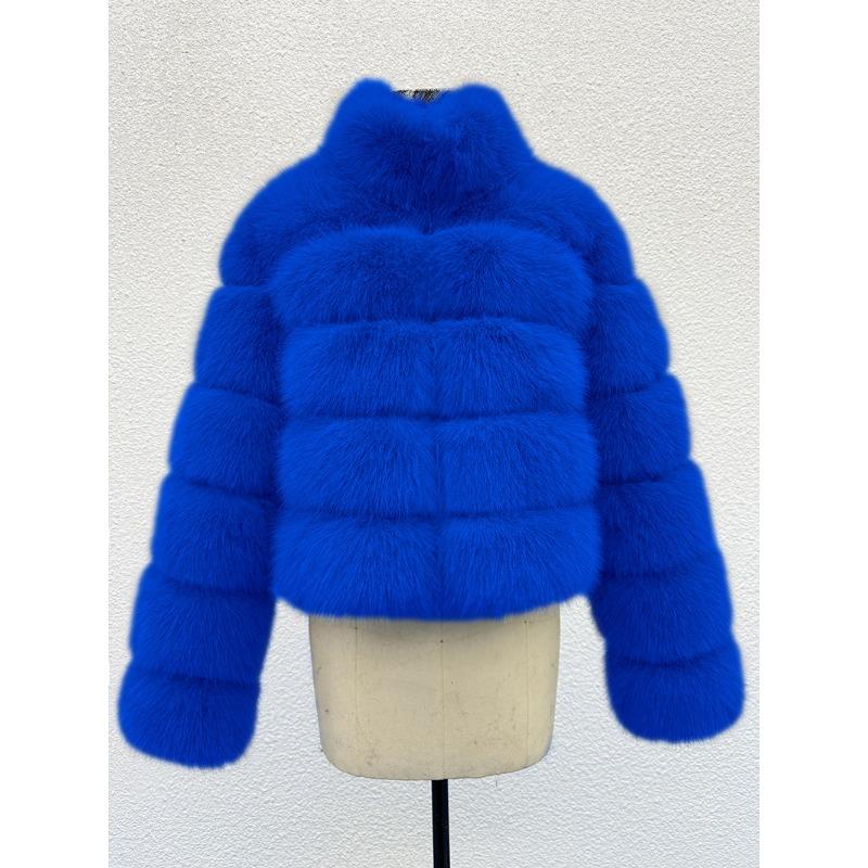 S-6XL large size women's fox fur coat, winter new fashionable versatile environmentally friendly artificial fur coat