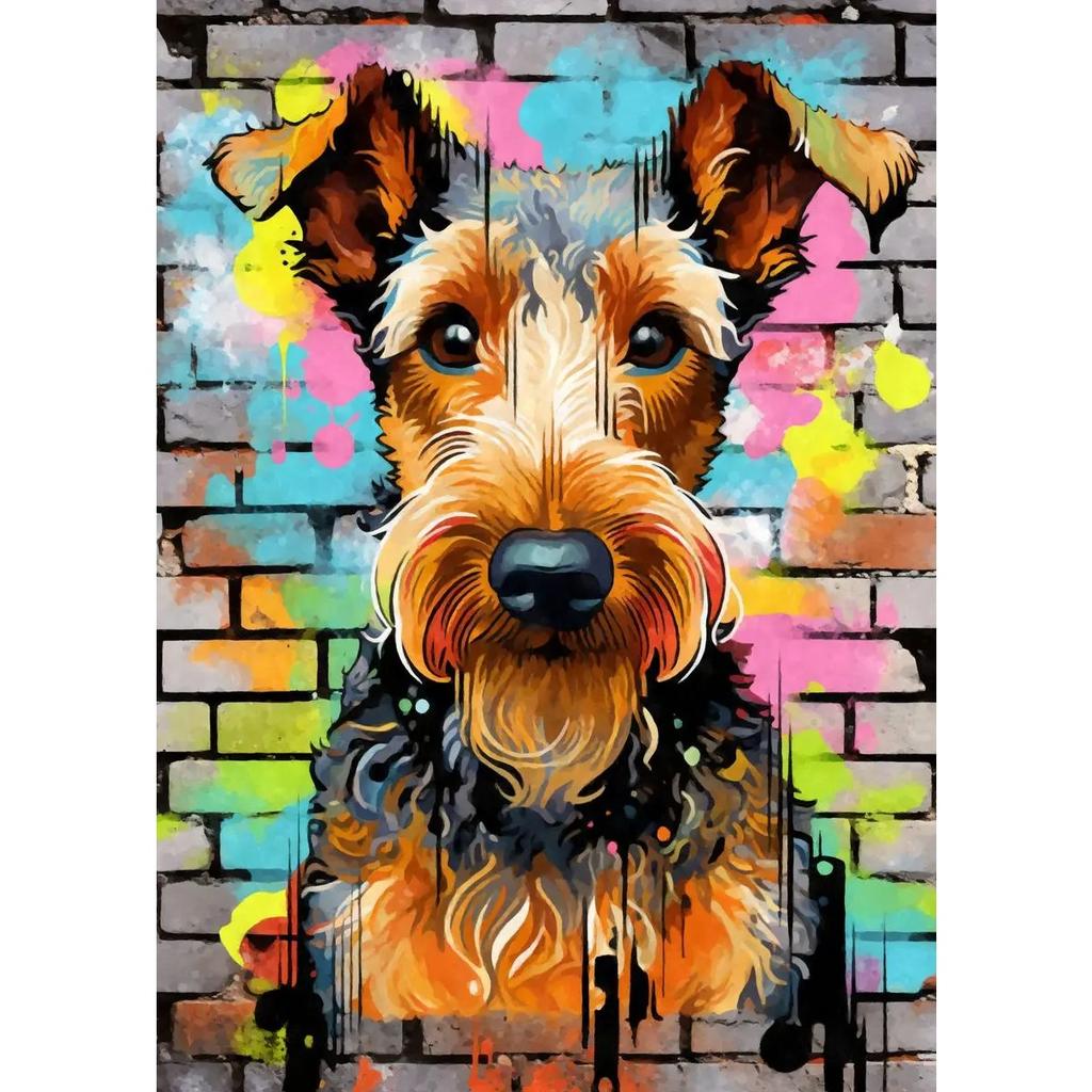 Cute Pet Dogs Graffiti Poster Prints Aesthetic Pug Dachshund Maltese Dog Wall Art Canvas Painting Home Kids Room Decor Picture