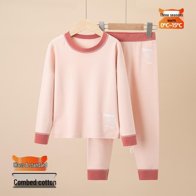 Herbst-Pyjama-Set für Kinder: Thermo-Baumwollhose & -Hemd für Jungen, Mädchen, Kleinkinder, Teenager