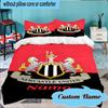 Custom Name Newcastle Crest Bedding Set 3pcs, Bedding Set Including 1pc Duvet Cover And 2pcs Pillowcases for Bedroom, Dormitory Gift