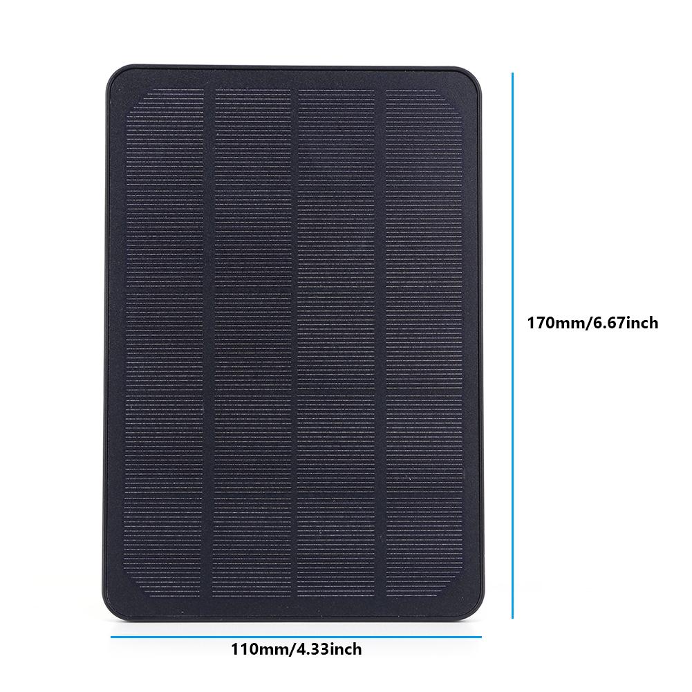 10W 5V Solar Panel Kit 360 Adjustable Bracket Monocrystalline Portable Solar Panel Type-C DC5521 for Intelligent Doorbell Camera