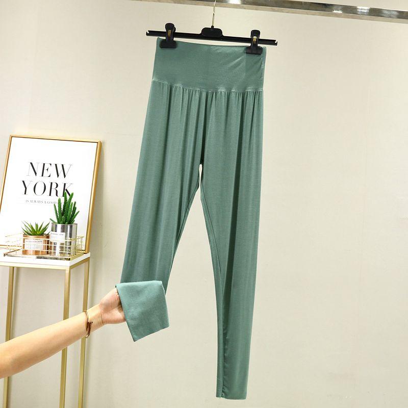 

Модальные базовые леггинсы женские весенне-летняя верхняя одежда с высокой талией, облегающие, тонкие подштанники большого размера, эластичные, стройнящие, укороченные облегающие брюки Gray Green L (Recommendation 50.00 kg-60.00 kg