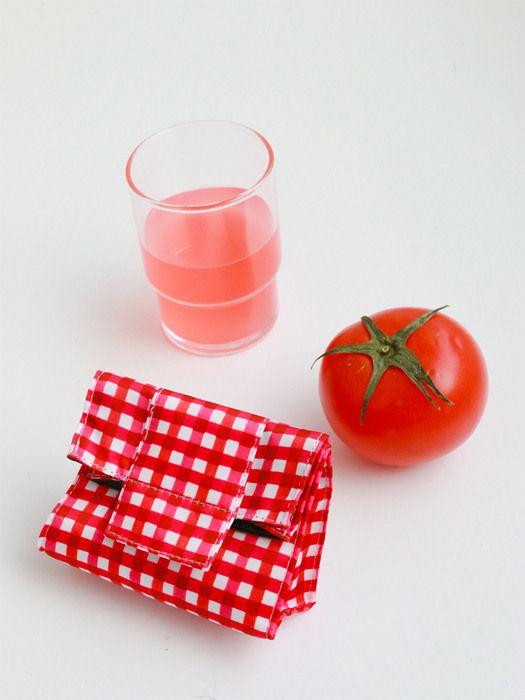 YAHNSISI Mini saszetka w kratę gingham - Czerwona