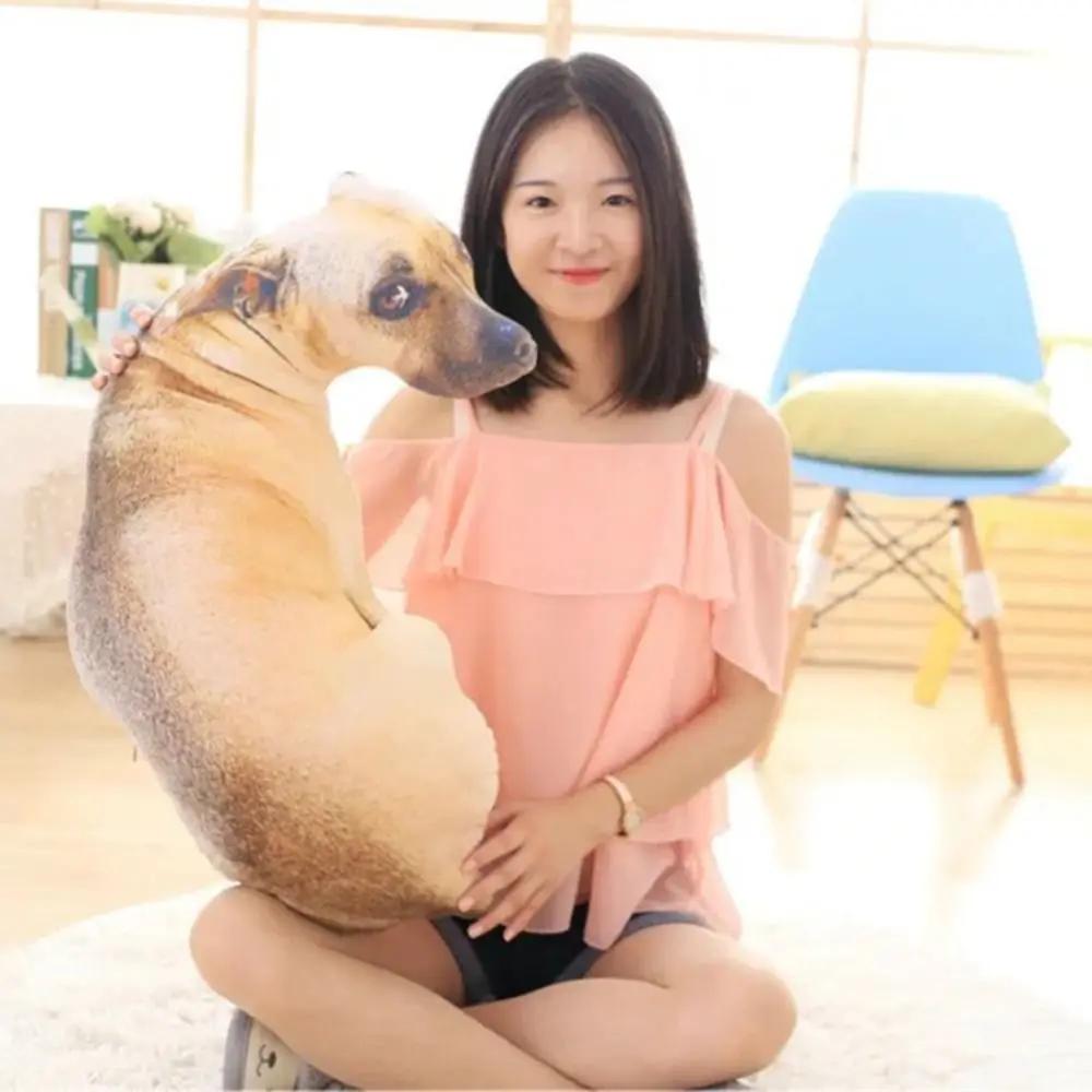 3D Lifelike Animal Throw Pillow Soft Creative Dog Pillow Cushion Office