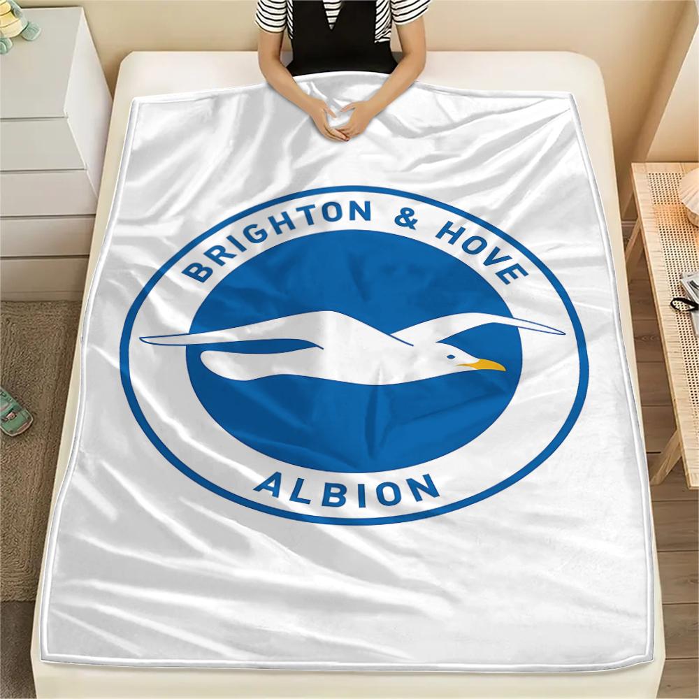 1PC Brighton Print Flannel Blanket, High Quality All Seasons, Home Decor, Warmth and Comfort, Perfect for Christmas Gifts