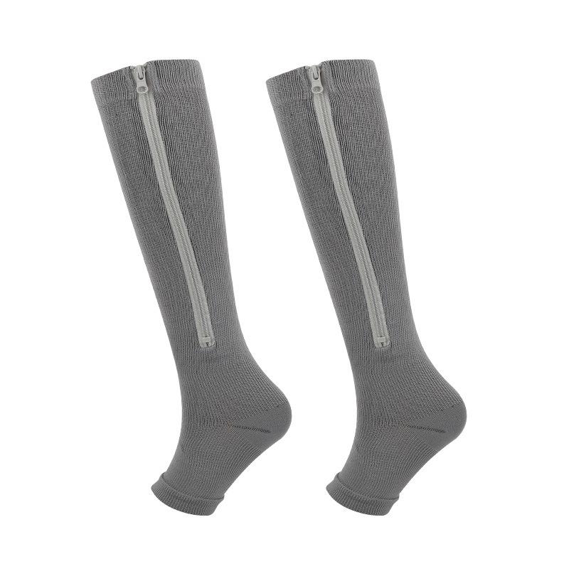 Zipper Compression Running Socks: Cross-Border Sports, Calf Support