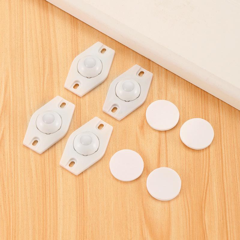 Adhesive Roller Wheels for Trash Can, No-Drill, 4-Pack Universal Base Accessory