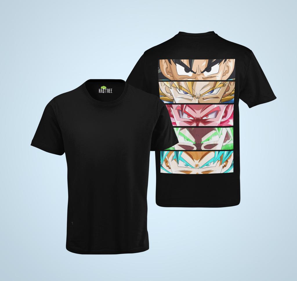 Dragon Ball Son Goku Eyes Evolution Saiyan Anime Men's Organic T-Shirt Mens Womens Tees Top S-XXXL