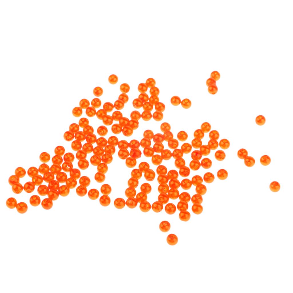 150 Stück Kunststoff Runde Angelperlen Köder Meer Rigs Köder Orange 4mmSport, Angelsport, Köder, Futtermittel & Fliegen!