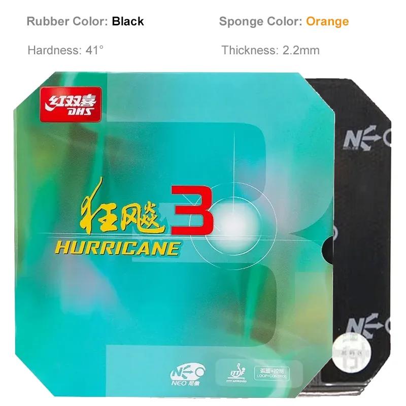 Original DHS Hurricane 3 Neo Table Tennis Rubber Sticky Professional Ping Pong Rubber No Need for a Booster