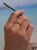 Qiong Yao 18K Gold Textured Ring: Stylish 3D Gear Design, Trendy European & American Style