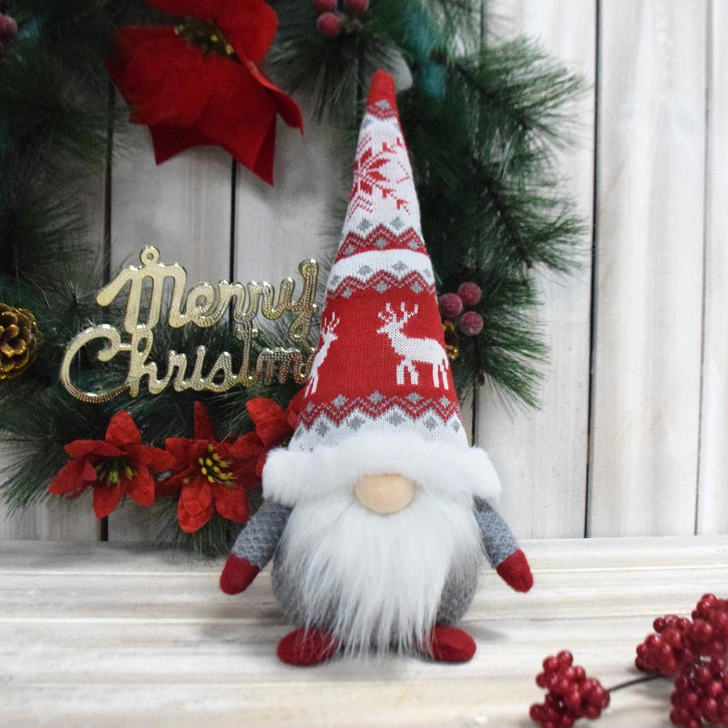 Christmas Gnome Plush Decoration Hanmade Santa Scandinavian Swedish Tomte Doll Gnome Stuffed Figurine For Home Tabletop Shelf Ornaments