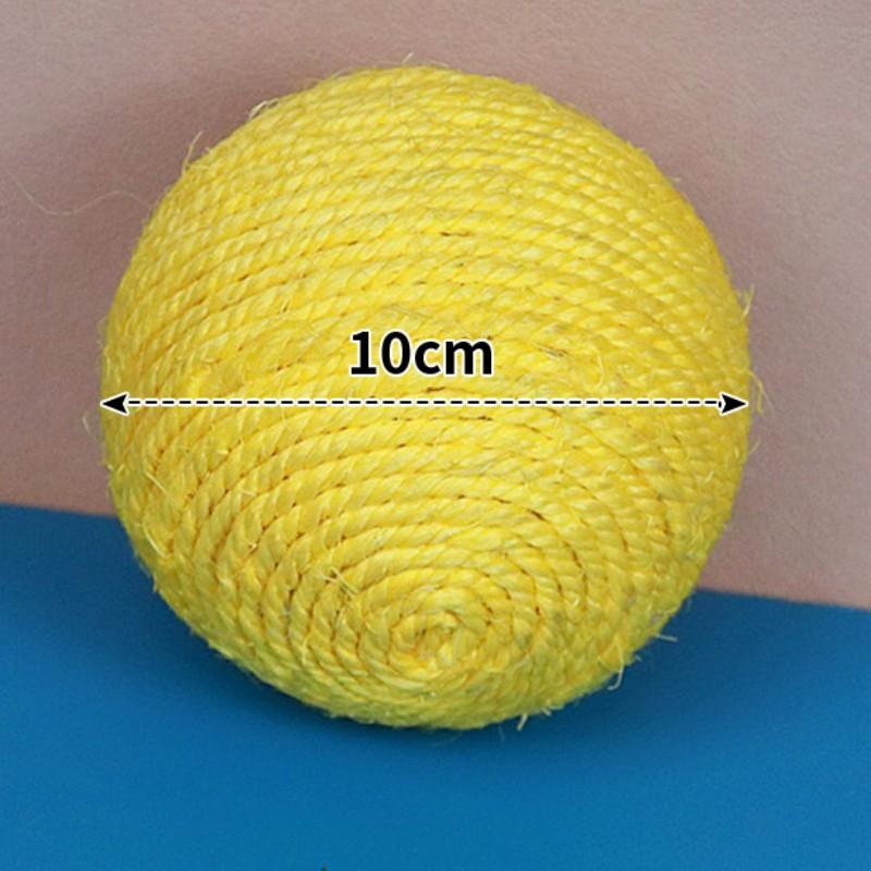 Cat Toy Sisal Ball Interactive Cat Toy Large Woven Ball Toys for Cats Teeth Molar Sisal Ball Cats Toys with Bell Pet Products