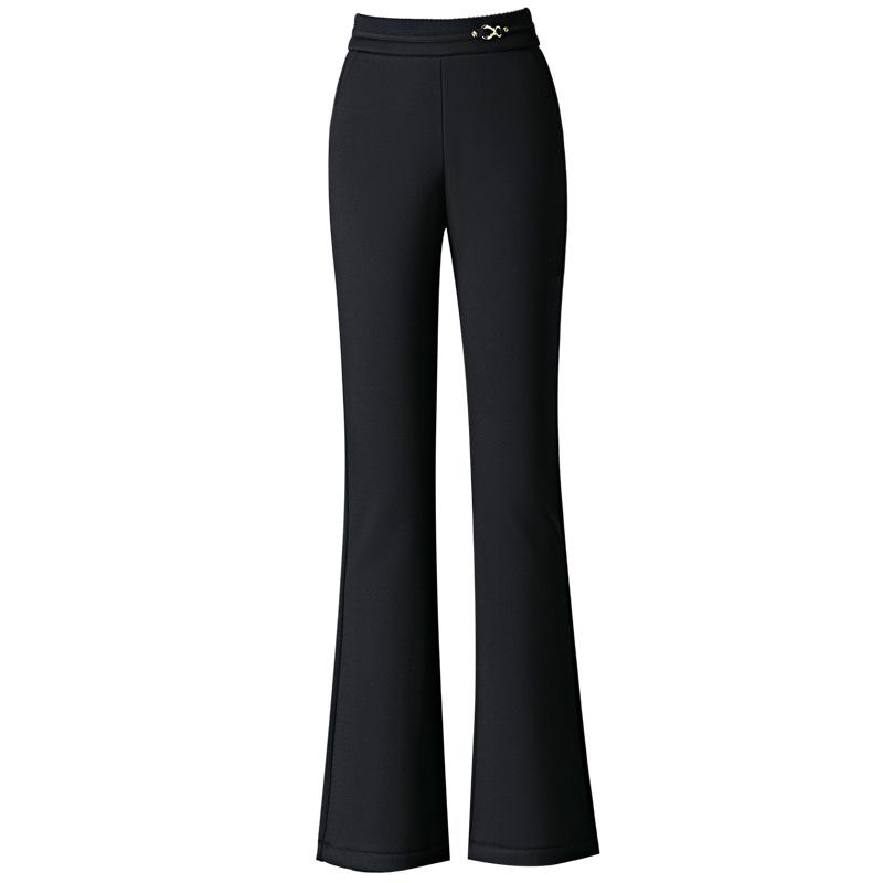 2024 Winter High-Waist Slimming Fleece-Lined Flare Mom Pants