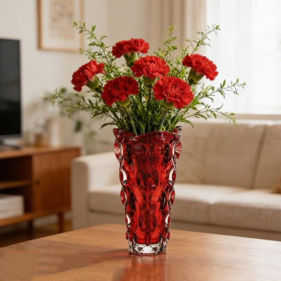 Glass Vases for Flowers Colorful Faux Crystal Decorative Vase for Floral Arrangements Wedding Table Centerpiece Housewarming Gifts